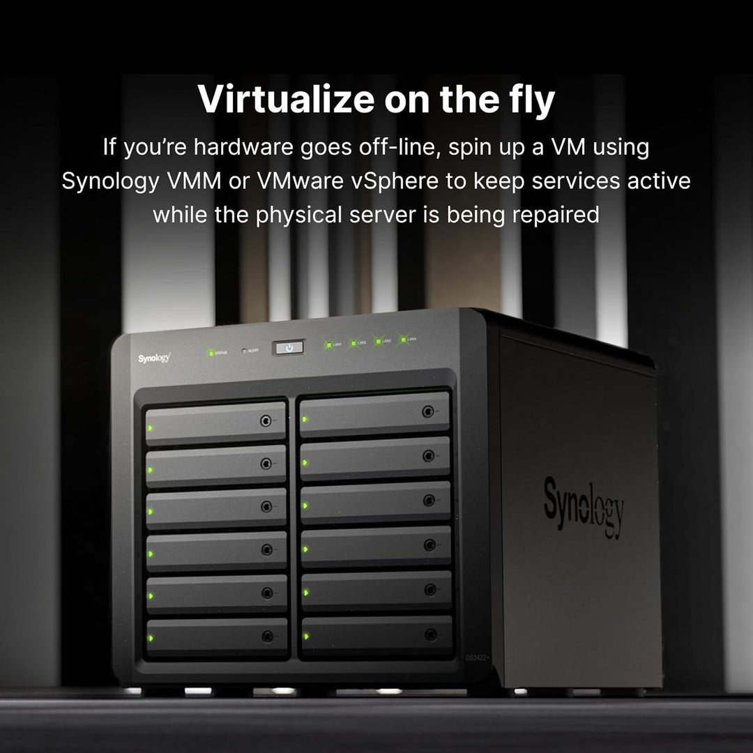 Synology DiskStation 12 Bay DS2422+ Quad Core CPU mit 4 GB Speicher (Diskless) 12-bay; 4GB DDR4 DS24