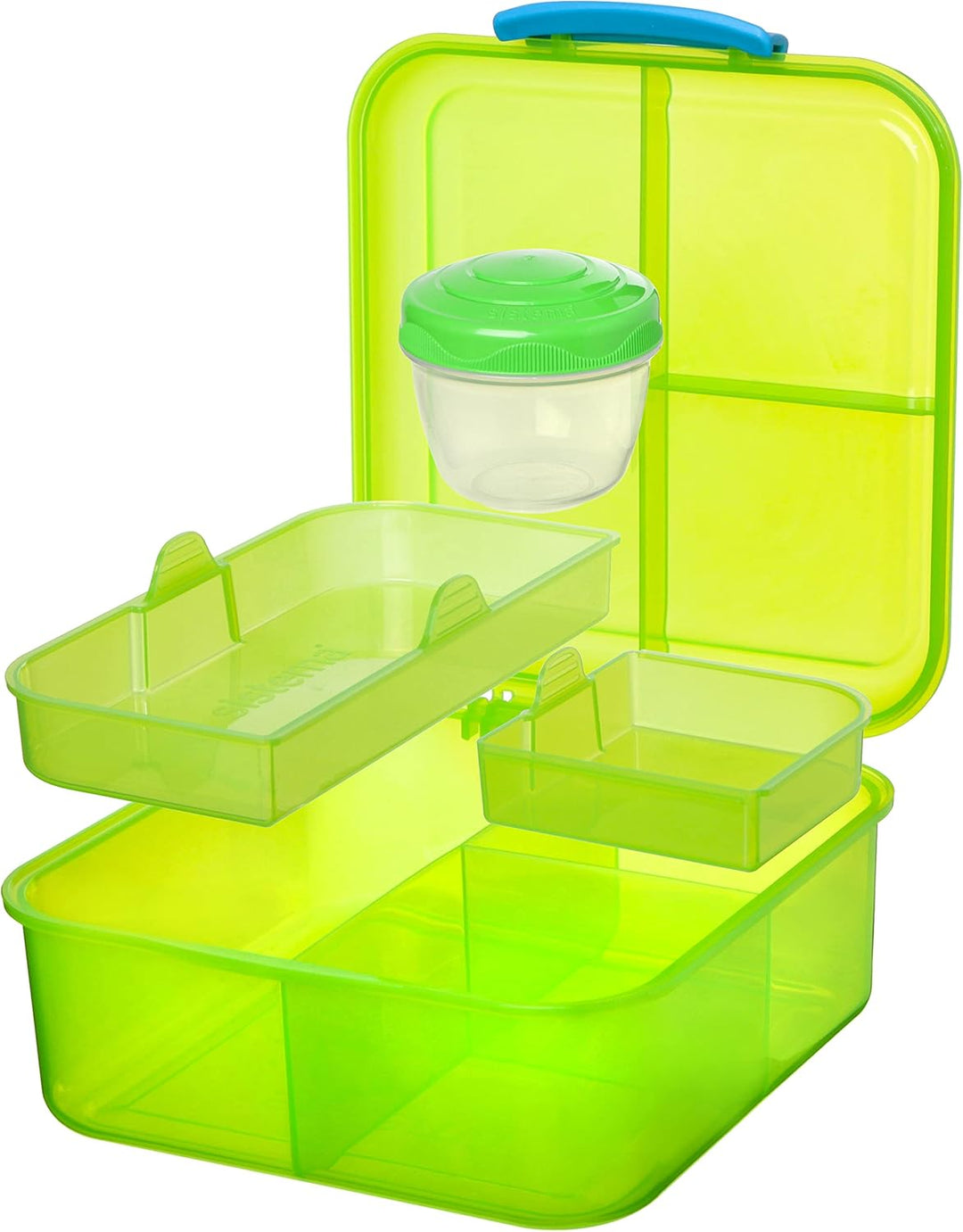 Sistema Bento Box TO GO Brotdose Kinder mit Fächern | 1,25 L Lunchbox mit auslaufsicherem Joghurt-/F