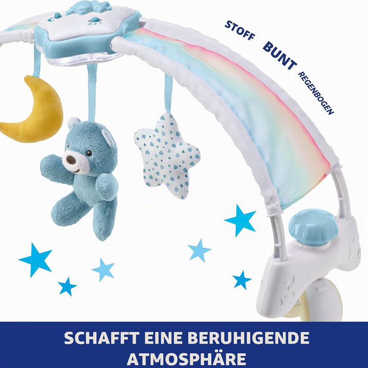 Chicco Regenbogen-Spielbogen für Kinderbett, 2in1 Evolutionskompatibel Next2Me, Babywanne mit Regenb