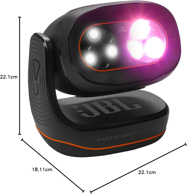 JBL PartyLight Beam, Bluetooth-RGB-LED-Lichteffektprojektor für JBL PartyBox -Lautsprecher, Party-Be