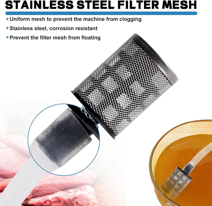 MXBAOHENG Marinierte Spritze Elektrische Kochsalzinjektionspumpe 50W Fleischeinlegemaschine Fleisch