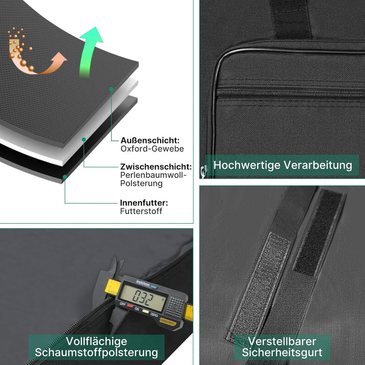 SUNDOY 76-Tasten Keyboard Tasche, Gig Bag mit 8 mm Polsterung Für 73/76-Tasten-Klavier, Für 73/76-Ta