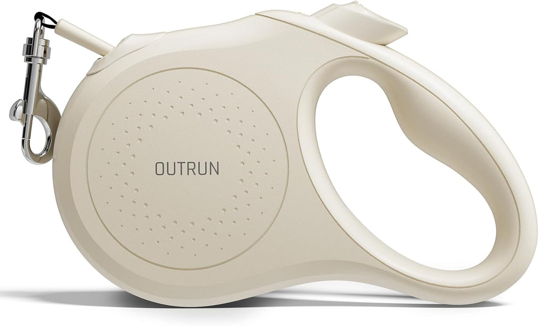 Outrun Einziehbare Hundeleine, 4,5 m, bis zu 25 kg, Starkes Nylonband, kein Verheddern, Robustes Ein