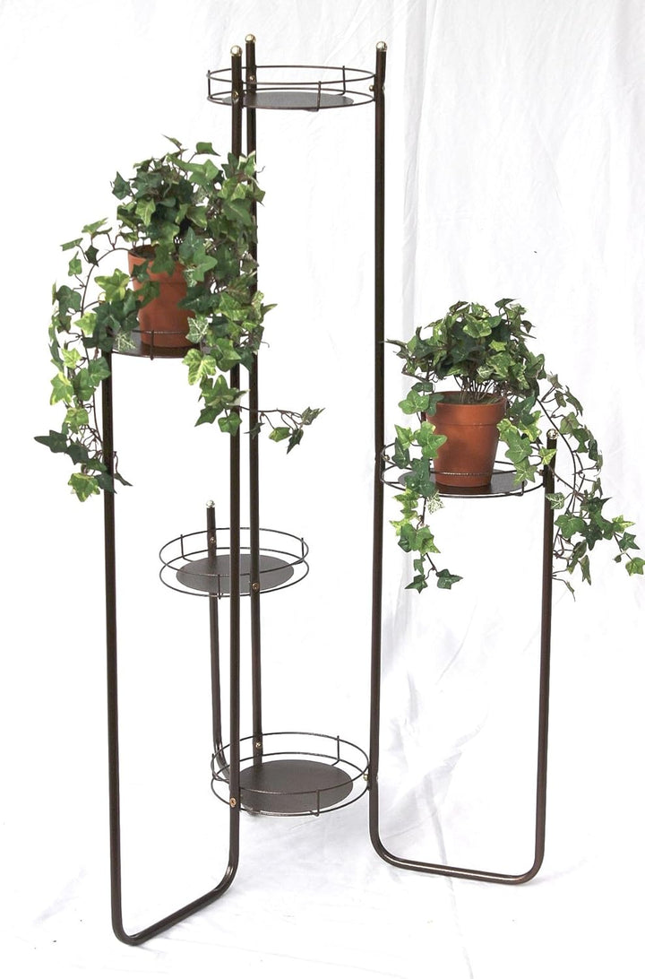 DanDiBo Blumentreppe Metall 102 cm Blumenständer mit 5 Ablagen Art.4A Blumenregal Blumensäule Pflanz