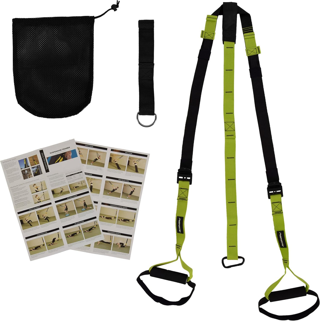 MSPORTS Schlingentrainer Profi Sling Trainer | inkl. Übungsanleitung, Tragetasche und Door Anker Fun