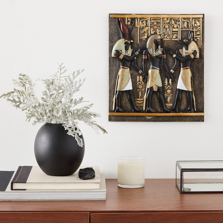 Design Toscano Ramses I zwischen Horus und Anubis, Wandfries