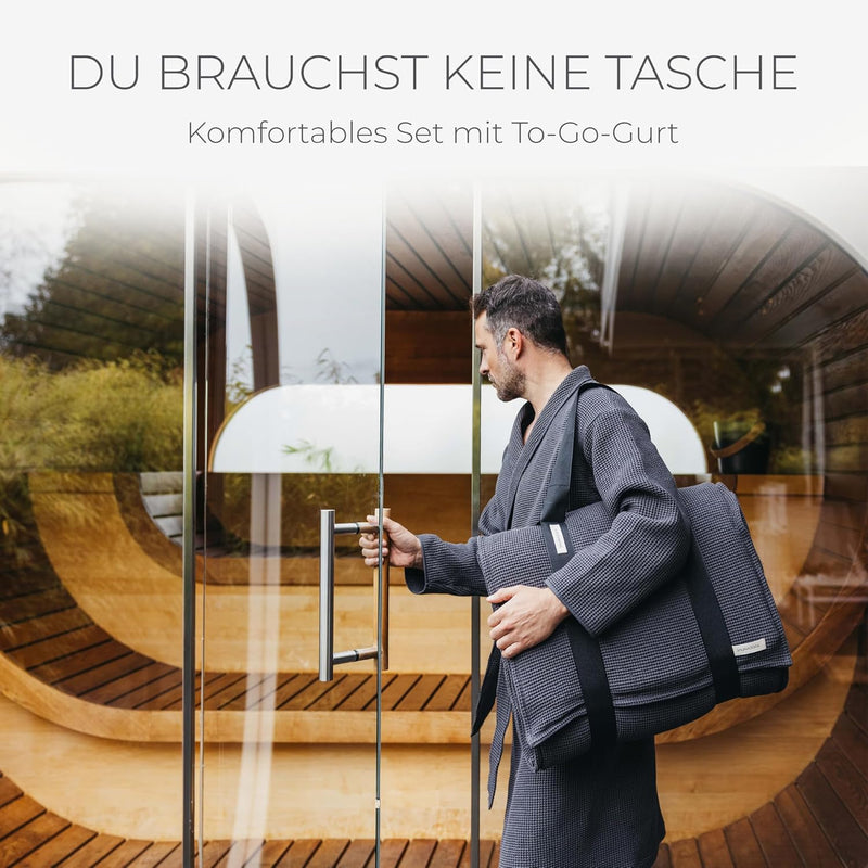 SAUNASOFA® von BADESOFA® | Extra bequeme Sauna-Matte mit Kissen | Einfacher Transport dank Tragegurt