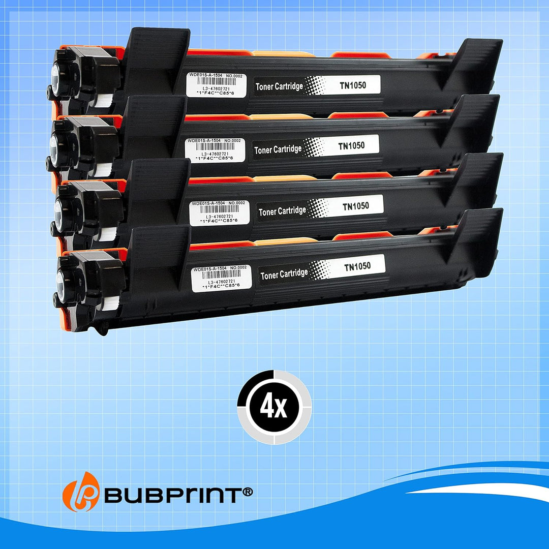 4er-Pack Bubprint Kompatibel Toner als Ersatz für Brother TN-1050 TN1050 für HL-1110 MFC-1910W DCP-1