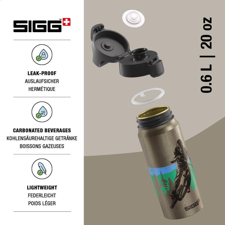 SIGG - Alu Trinkflasche Kinder - WMB ONE - Made in Switzerland - Für Kohlensäurehaltige Getränke Gee