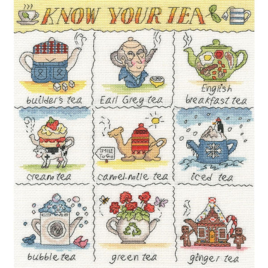 Bothy Threads Kreuzstich-Set, Motiv: Know Your Tea