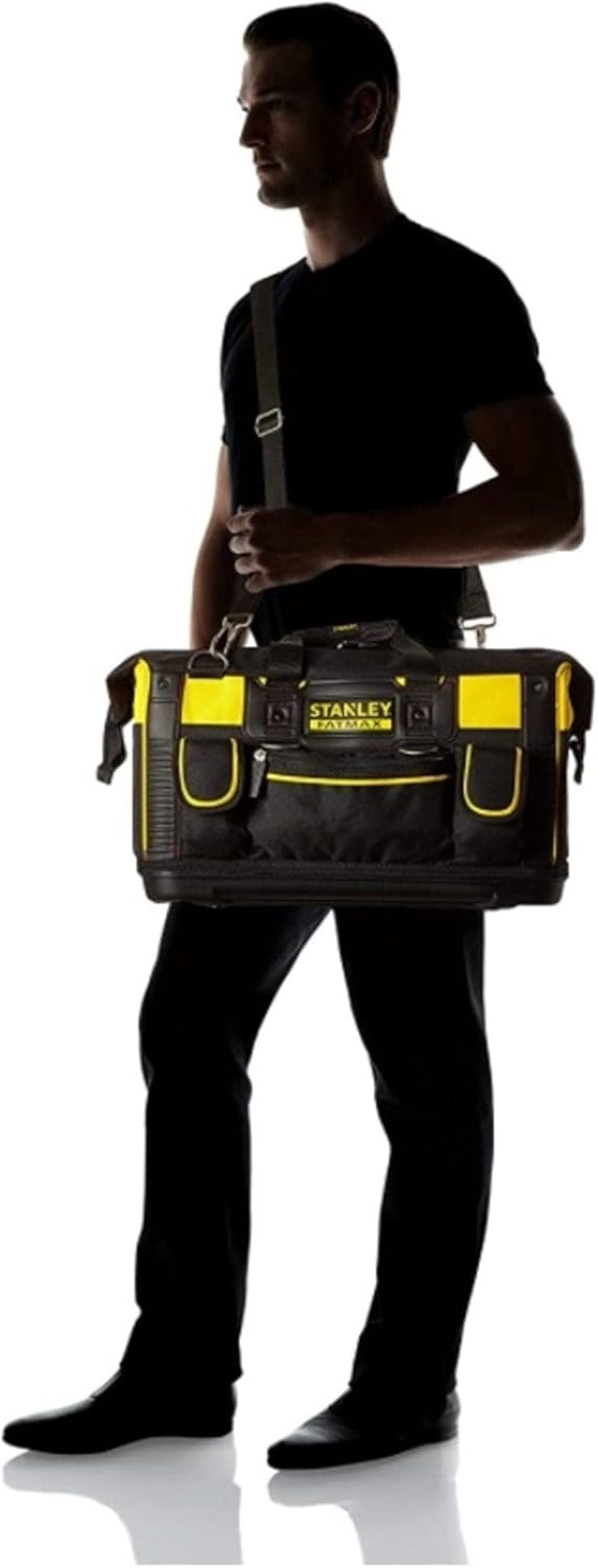 Stanley FatMax Werkzeugtasche (50 x 30 x 29 cm, schlagfester Boden, Aufbewahrungstaschen im Inneren,