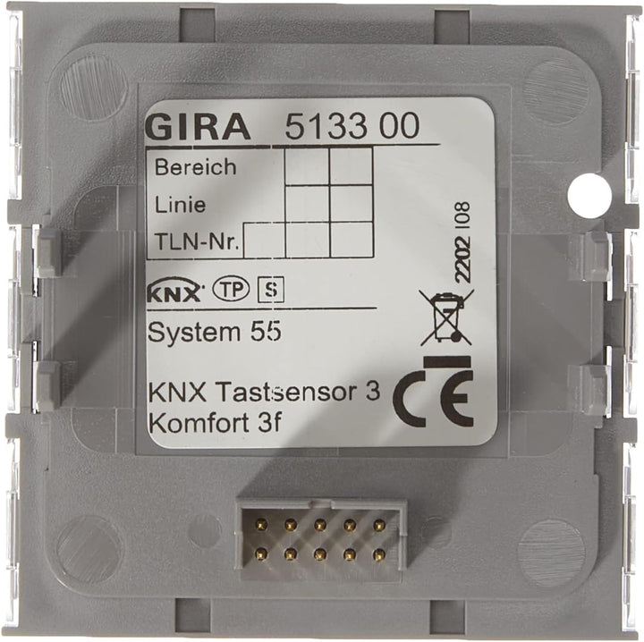 KNX Tastsensor 3 Komfort 3fach System 55 GIRA 513300