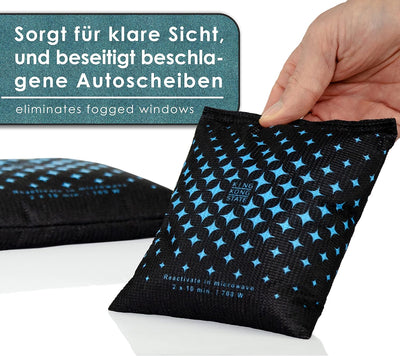 King Kong State Luftentfeuchter für Autos - 4x 500g Entfeuchter-Kissen für beschlagene Autoscheiben