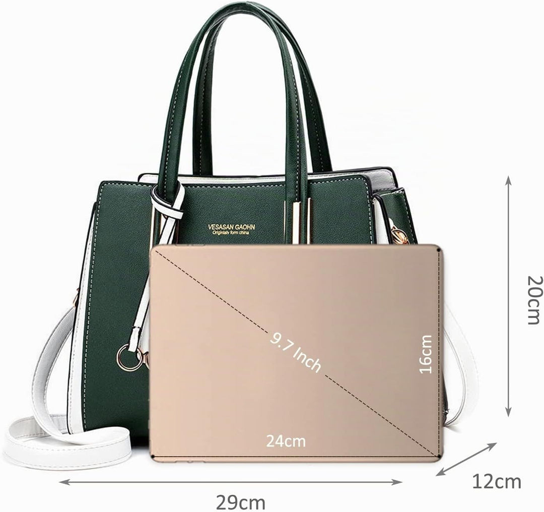 NICOLE &amp; DORIS Handtasche Damen Elegant Handtaschen Kontrastfarben Schultertasche Frauen Umhängetasc