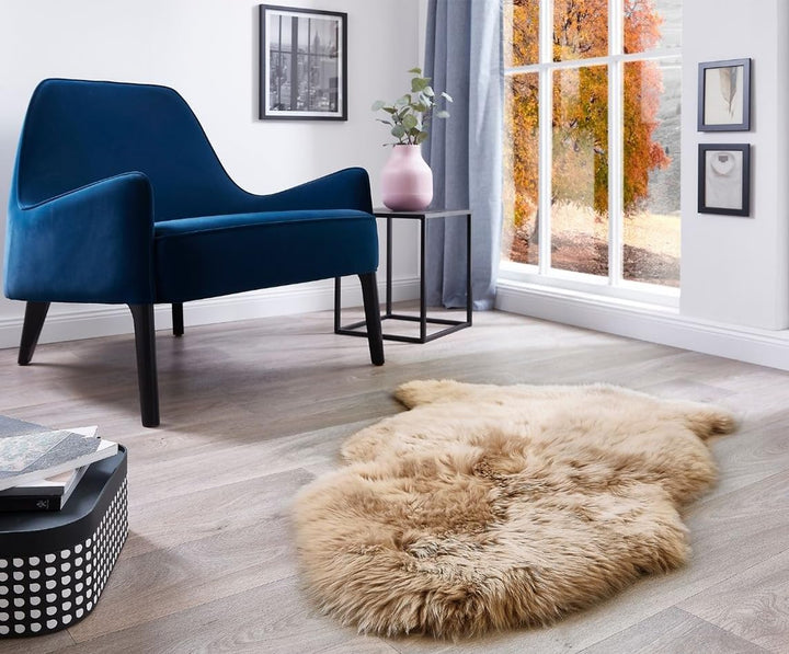 -LUXOR- living Lammfell Schaffell Echt, Fellteppich, Fell für Stühle, Schaffell Teppich, Bettvorlege