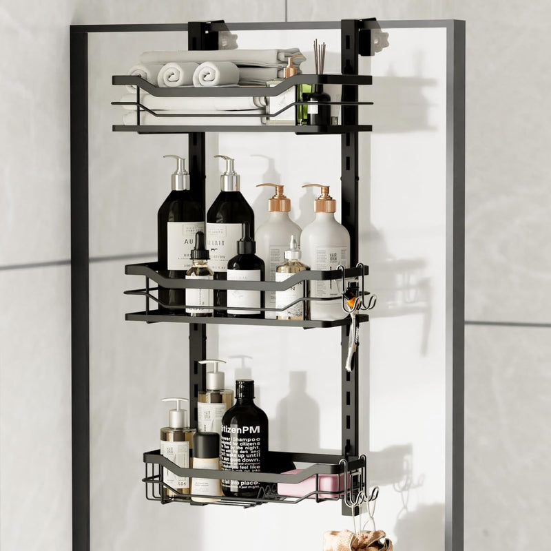 TAILI Saugnapf Hängende Duschablage Zum Hängen mit Rasierständer & Seifenhalter, Shower Shelf Mit 4