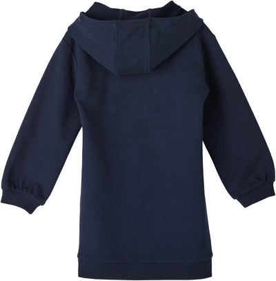 s.Oliver Mädchen Sweat Kleid mit Kapuze 116 Dark Blue, 116 Dark Blue