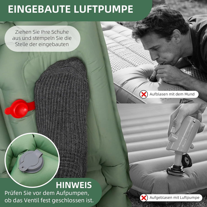 Isomatte Ultraleicht Luftmatratze für Camping – Ultraleichte Matratze mit Packsack Ideal für Trekkin