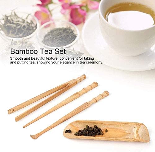 4 Stücke Natürliche Bambus Tee-Set Chinesische Klassische Teeservice Werkzeug Teezeremonie Zubehör K