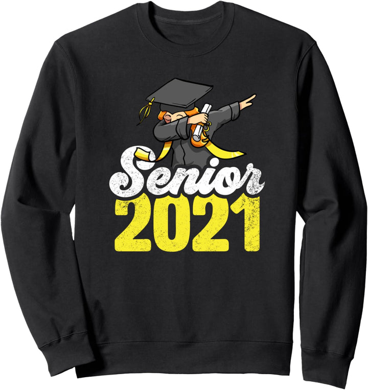 Senior Class Of 2021 Gift Graduation Dabbing School College Sweatshirt