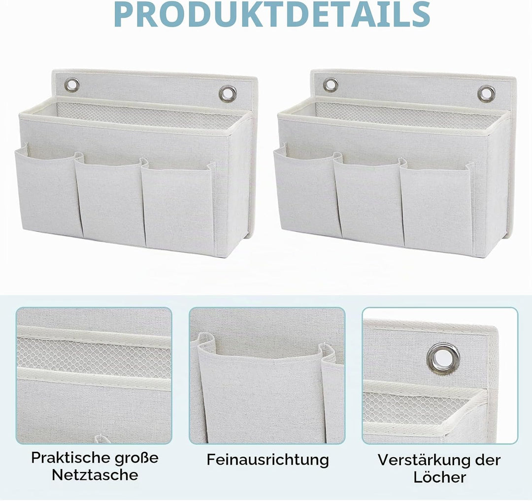 2 Stück Wand Organizer Tasche Hängekörbe Mit Grosser Mesh Abteilung Und 3 Taschen Tür Organizer Plat