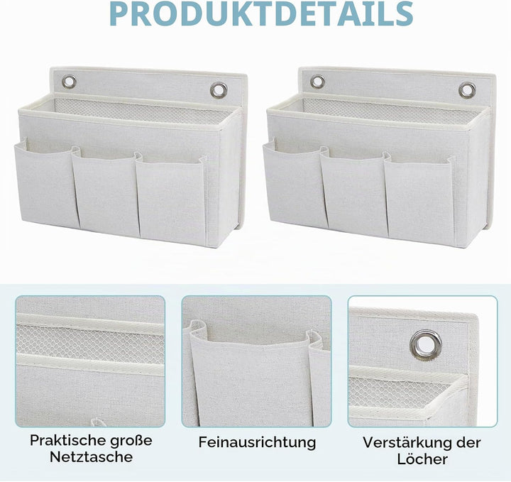 2 Stück Wand Organizer Tasche Hängekörbe Mit Grosser Mesh Abteilung Und 3 Taschen Tür Organizer Plat