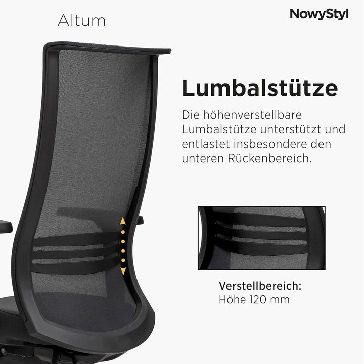 Nowy Styl Altum Chefdrehstuhl, Drehstuhl, Bürostuhl, Kunststoff, grau und anthrazit, One Size, Grau