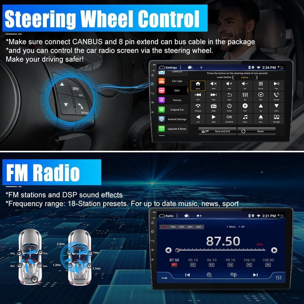 [2GB+32GB] Android 14 Autoradio mit Navi für Honda Jazz City (2002-2007)-9 Zoll Touchscreen-mit Kame