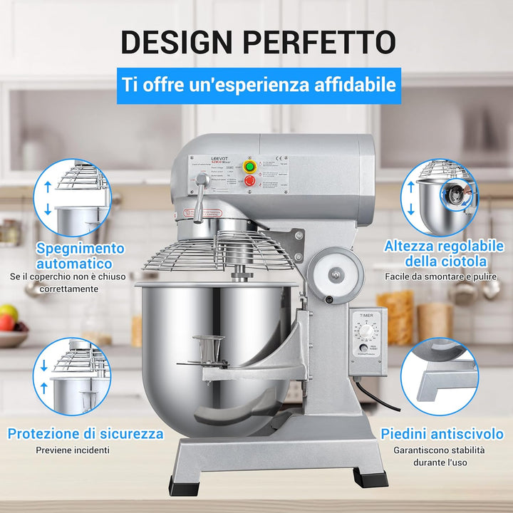 Kommerzielle Planetenknetmaschine (1, Timer-Version 30L) Versione timer 30L, Versione timer 30L
