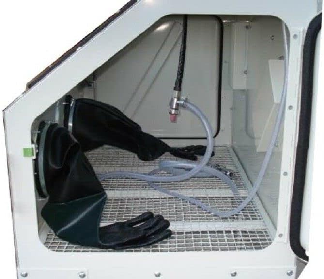 Sandstrahlgerät SBC 350 mit Absaugung Sandstrahlkabine Sandstrahlanlage Kabine AWZ