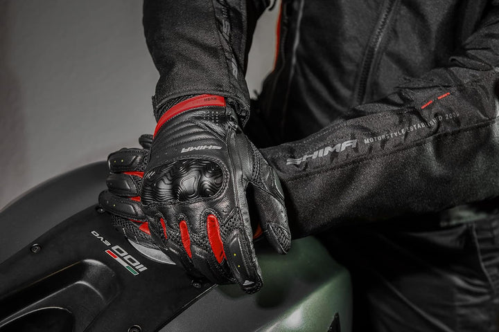 SHIMA RUSH Motorradhandschuhe - Atmungsaktive, Verstärkte, Stadt, Sommer, Touchscreen Handschuhe mit