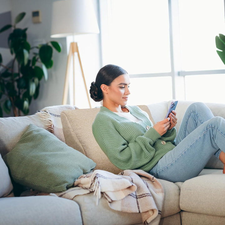 GOFORIT Ergonomisches Rückenkissen für Sofa &amp; Sessel - Zweilagiges Memory-Schaum Lendenkissen mit fe