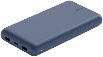 Belkin tragbares USB-C-Ladegerät, 20.000 mAh, 20K Powerbank mit USB-C-Ein-/Ausgang und 2 USB-A-Ansch