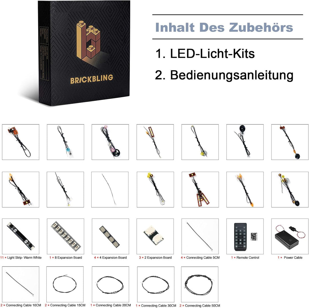 Fernbedienung Licht-Kit Kompatibel mit Lego The Old Town 15th Anniversary 71861 (Kein Modell), Led B