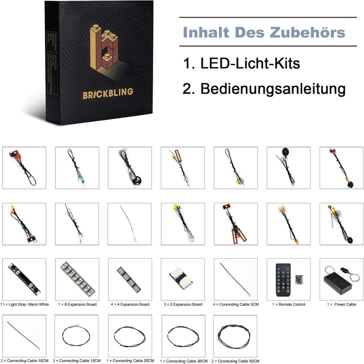 Fernbedienung Licht-Kit Kompatibel mit Lego The Old Town 15th Anniversary 71861 (Kein Modell), Led B