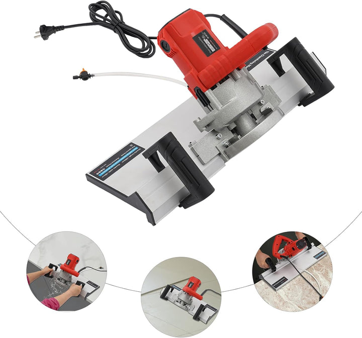 Fliesenschneider Elektrisch Flisenschneidmaschine, 1200W 13000r/min Handkreissäge mit Weicher Schlau