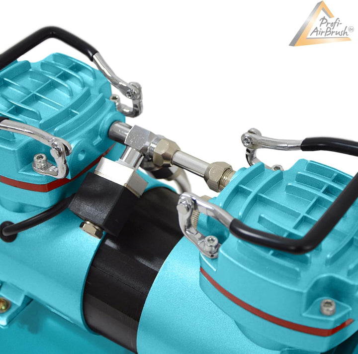 AirBrush Kompressor Duo-Power II - Das Airbrush-Kit mit Doppel/Zweizylinder Kompressor Kit für Künst