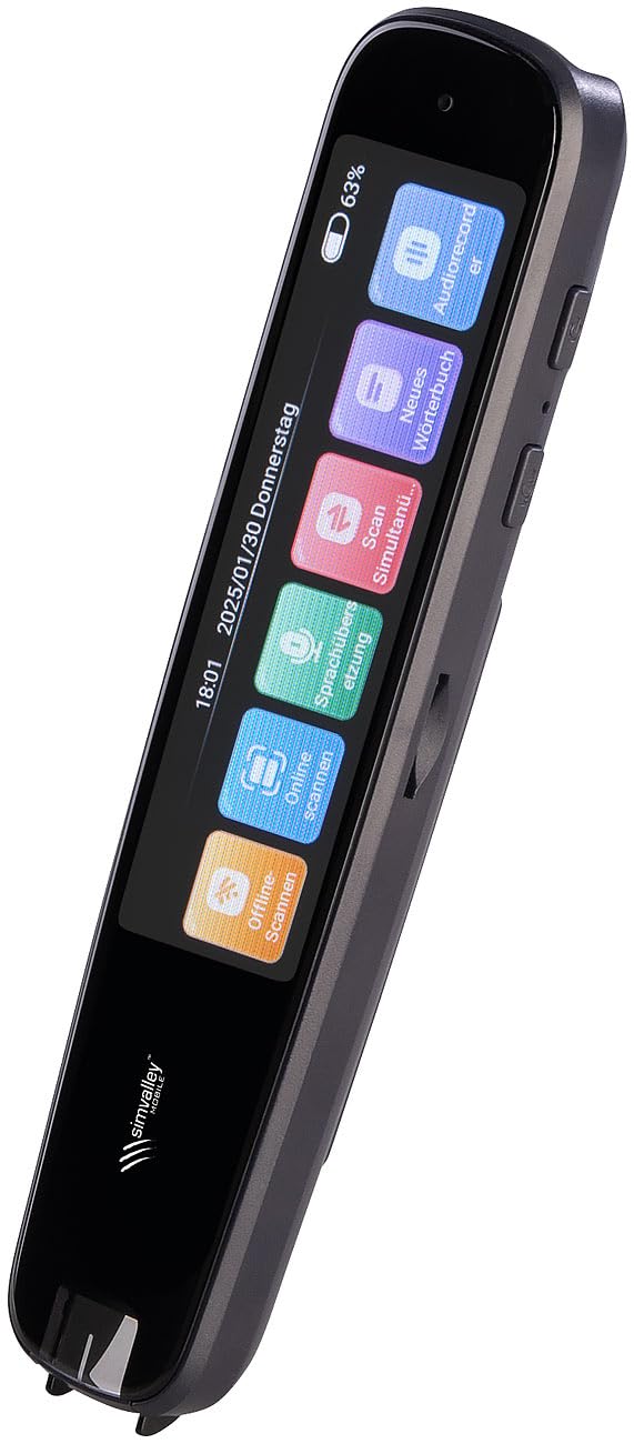simvalley MOBILE Übersetzerstift: Übersetzer-Stift, 142 Online-Sprachen, Scan-Funktion, Touch-Displa