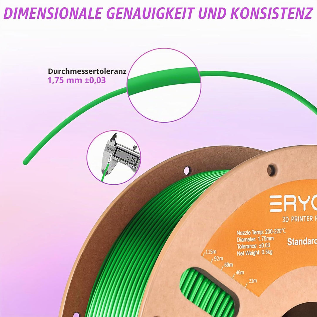 ERYONE TPU Filament 1.75mm, 3D Drucker Filament,Flexible TPU Weiches Filament, TPU 95A, Massgenauigk