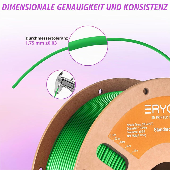 ERYONE TPU Filament 1.75mm, 3D Drucker Filament,Flexible TPU Weiches Filament, TPU 95A, Massgenauigk