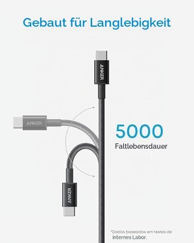 Anker 100W USB C Kabel [2 Stück 1,8m]+Anker 165W 25000mAh Laptop Powerbank