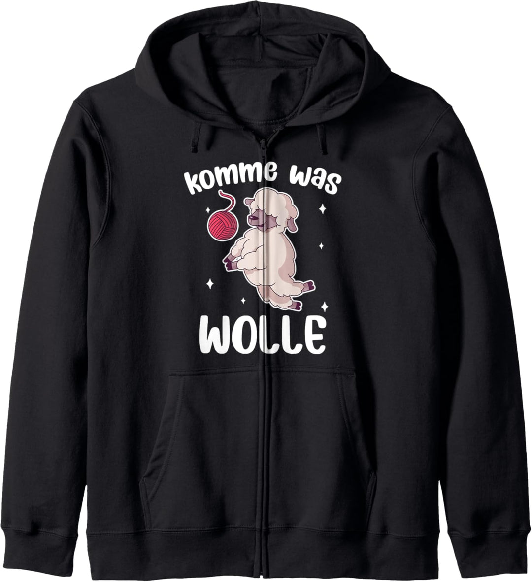Komme Was Wolle Wollknäuel Schaf Stricken Geschenk Kapuzenjacke