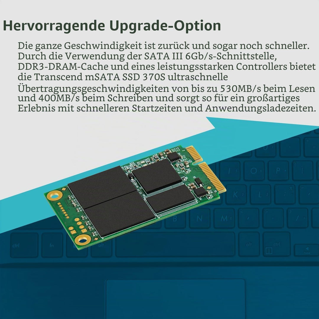 Transcend 32GB SATA III 6Gb/s MSA370S mSATA SSD 370S SSD TS32GMSA370S MLC 32GB, MLC 32GB