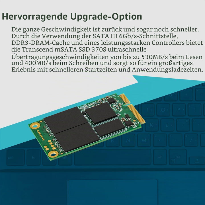 Transcend 32GB SATA III 6Gb/s MSA370S mSATA SSD 370S SSD TS32GMSA370S MLC 32GB, MLC 32GB