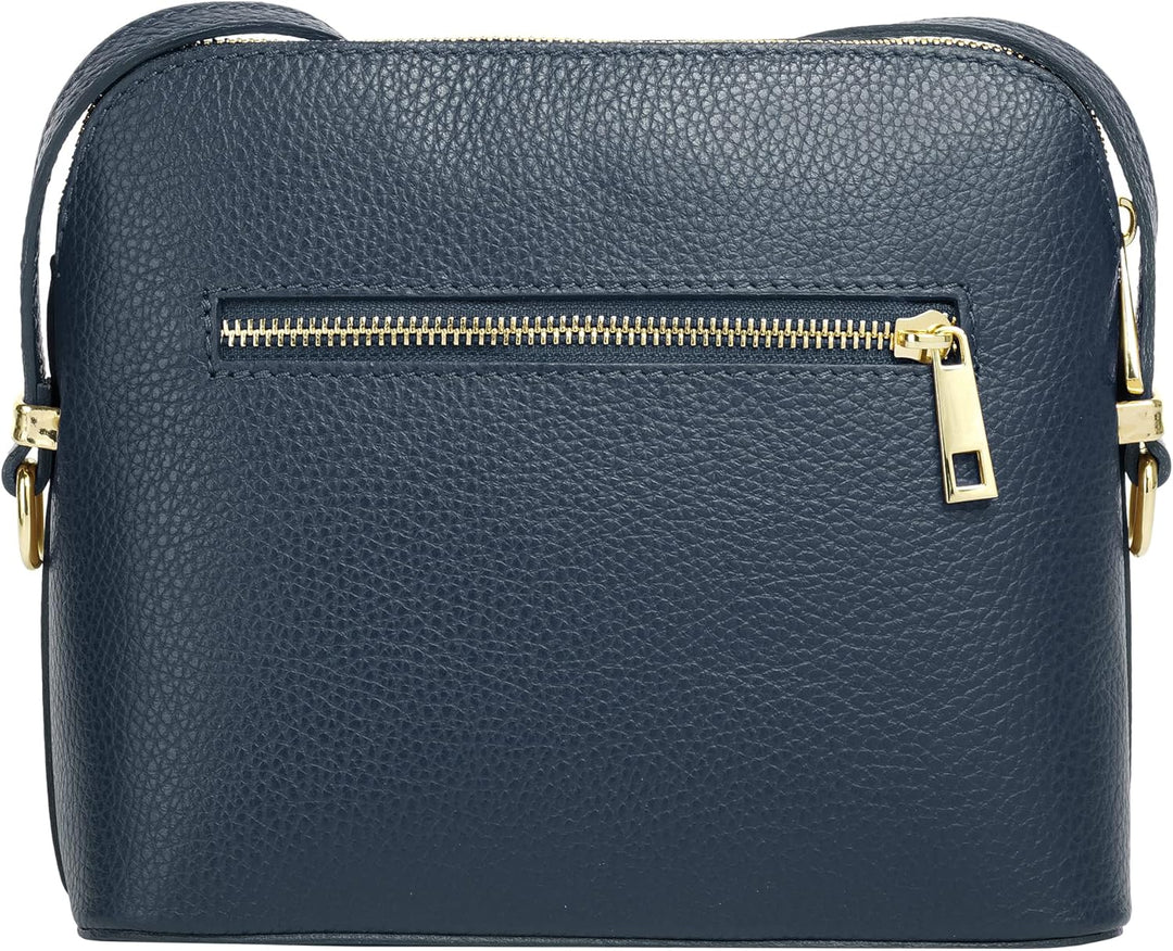 Cluty Umhängetasche Echt Leder Damen | Made in Italy, Smartphonefach, Handtasche aus Leder, Crossbod