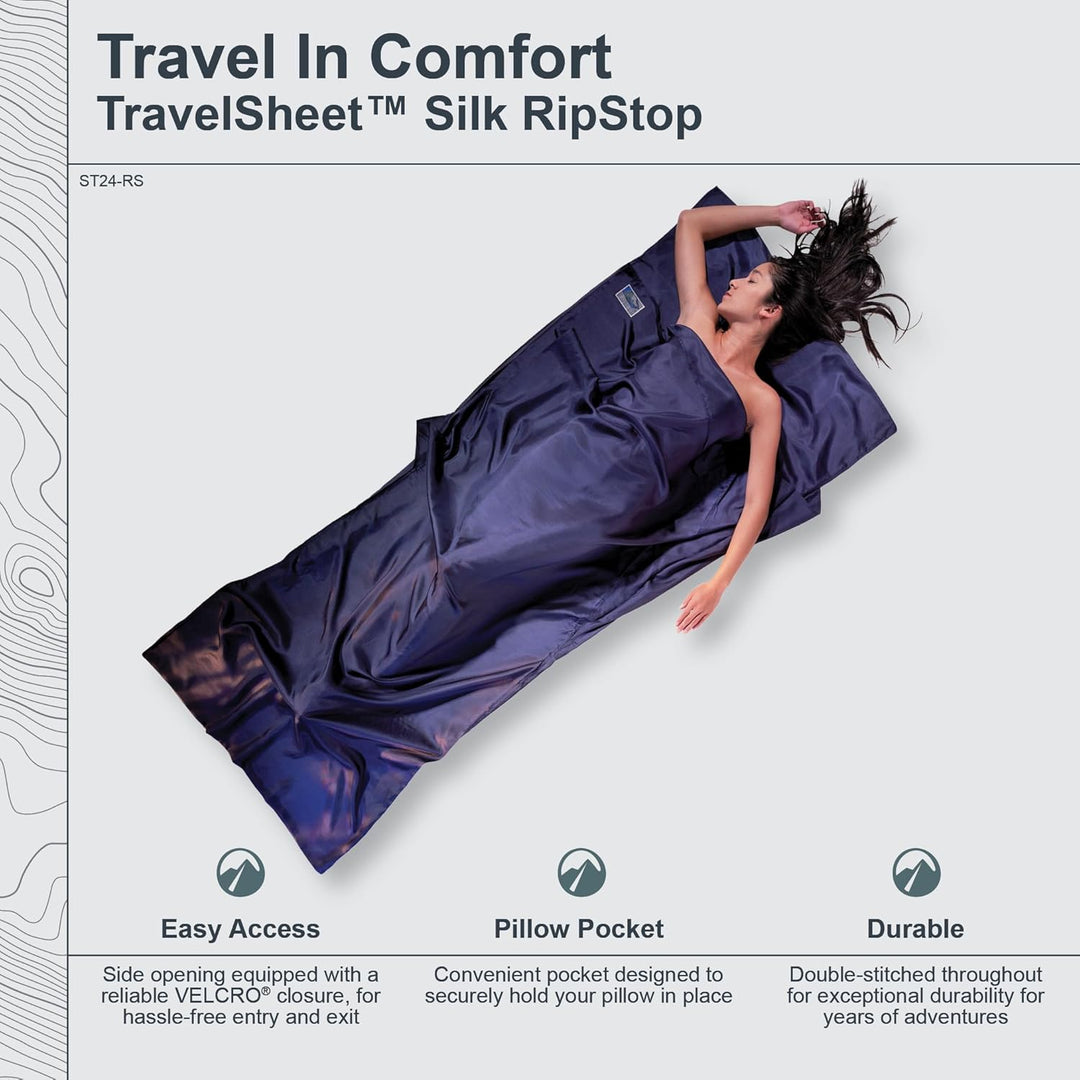 Cocoon Seidenschlafsack Travel Sheet - Silk Ripstop Einheitsgrösse tuareg blue, Einheitsgrösse tuare