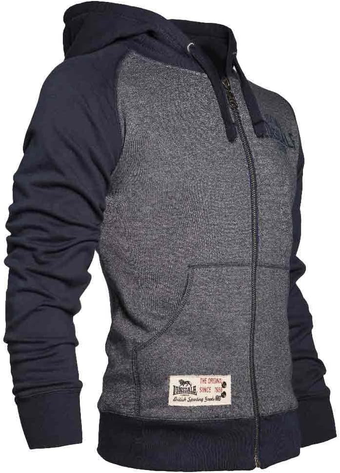 Lonsdale Herren Slough Kapuzensweatjacke XXL Navy, XXL Navy