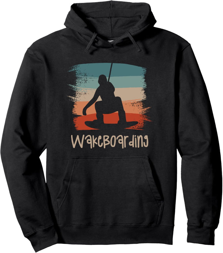Wakeboard-Wakeboard-Wakeboard, Retro-Vintage-Stil, klassisches Design, Wakeboard Pullover Hoodie