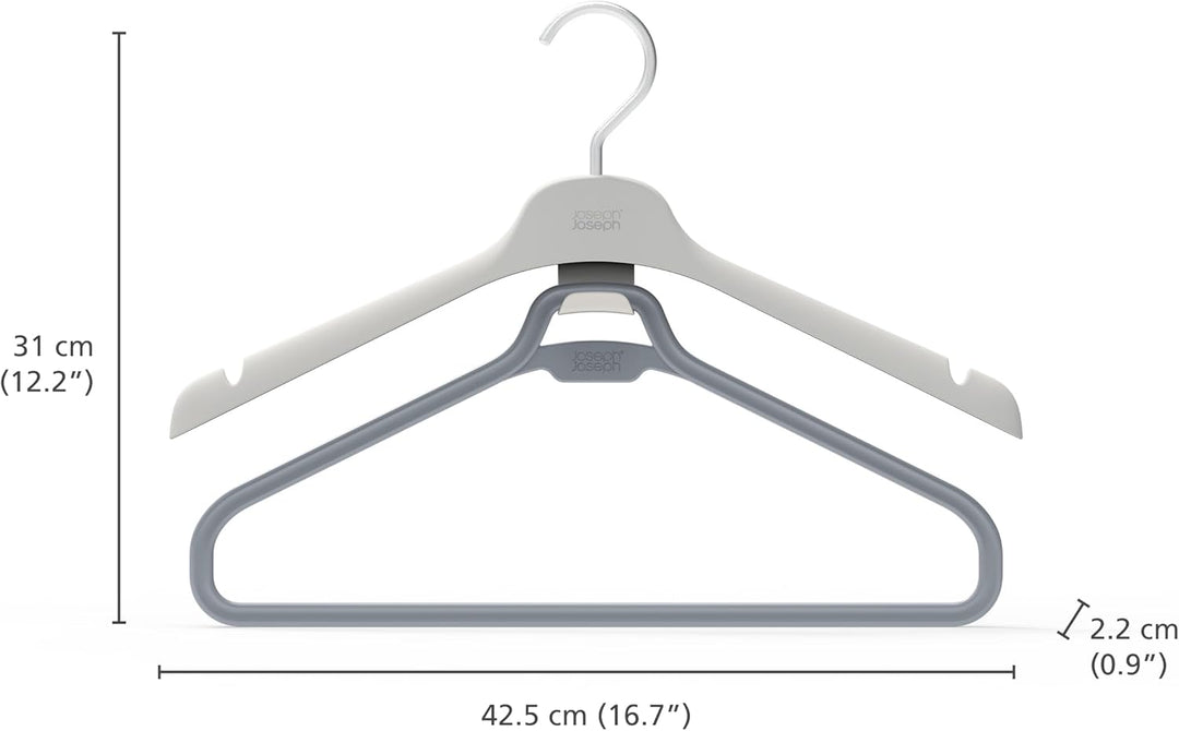 Joseph Joseph Orderly Lange Kleiderbügel, 2er-Set, Hebt und Schützt Kleidung, Kleider/Jumpsuits, Int