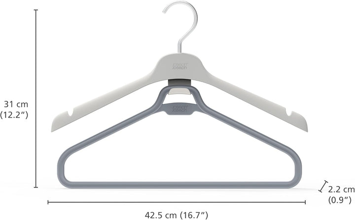 Joseph Joseph Orderly Lange Kleiderbügel, 2er-Set, Hebt und Schützt Kleidung, Kleider/Jumpsuits, Int
